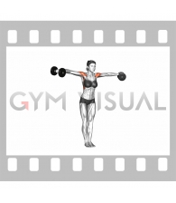 Dumbbell Standing Bent Arm Lateral raise (female)