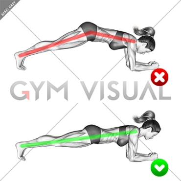 Front Plank - Butt (WRONG-RIGHT)