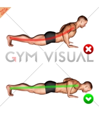 Push-up - End position (WRONG-RIGHT)