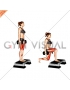 Dumbbell Rear Lunge from Step (female)
