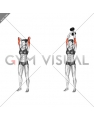 Dumbbell Standing Triceps Extension (female)