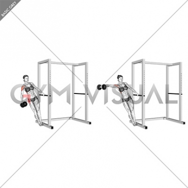 Dumbbell Single-arm Leaning Lateral Raise