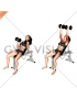 Dumbbell Incline Palm in Press (female)