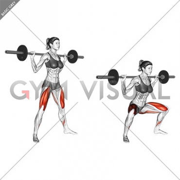 Barbell Wide Squat (female)