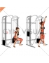 Cable twisting overhead press (female)