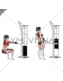 Cable Squat Row (with rope attachment) (female)