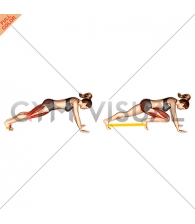 Resistance Band Plank March (female)