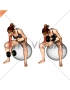 Dumbbell One Arm Concetration Curl (on stability ball) (female)