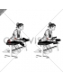 Dumbbell Over Bench One Arm  Neutral Wrist Curl (female)