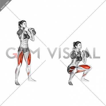 Kettlebell Front Squat (female)