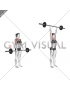 Barbell Standing Front Raise Over Head (female)