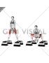 Kettlebell Dumbbell Sumo Squat off Stepbox (female)