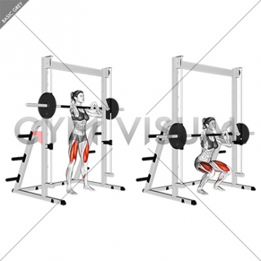 Smith Front Squat (Clean Grip) (female)
