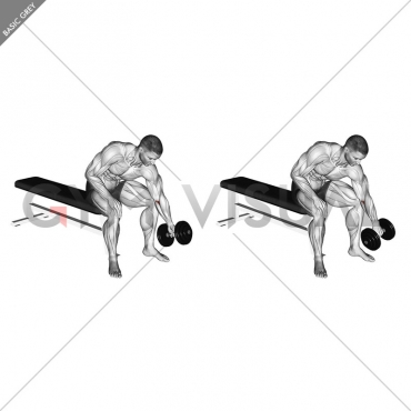 Dumbbell Seated One Arm Rotate