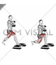 Dumbbell Goblet Split Squat Front Foot Elevanted