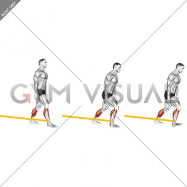 Resistance Band Standing Back Achilles Stretch