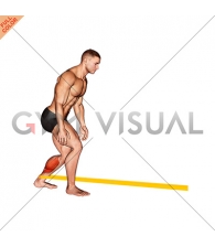 Resistance Band Standing Forward Achilles Stretch