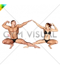 Bodybuilding pose male-female