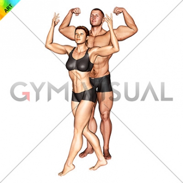 Bodybuilding pose male-female (VERSION 2)