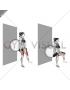 Dumbbell Sumo Squat (back on stability ball wall)