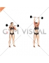 Barbell Standing Close Grip Military Press (female)