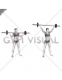 Barbell Standing Wide Military Press (female)