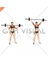 Barbell Standing Wide Military Press (female)