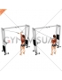 Cable Cross over Lateral Pulldown (female)