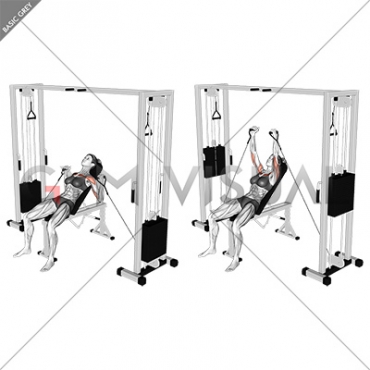 Cable Incline Bench Press (female)