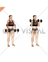 Dumbbell Biceps Curl (with arm blaster) (female)