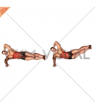 Oblique Crunches with Straight Leg Lift
