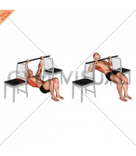 Inverted Row with Bent Knee between Chairs