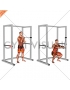 Band horizontal Pallof Press with Resistance Band Squat