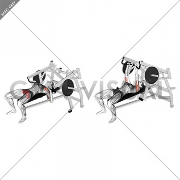 Lever Lying Chest Press (plate loaded) (female)