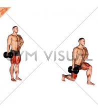 Dumbbell Contralateral Forward Lunge