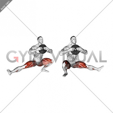 Weighted Cossack Squats (male)