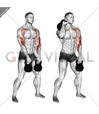Kettlebell Double Alternating Hang Clean