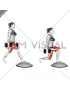 Dumbbell Split Squat Front Foot Elevanted with Bosu Ball (female)