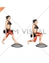 Dumbbell Split Squat Front Foot Elevanted with Bosu Ball (female)