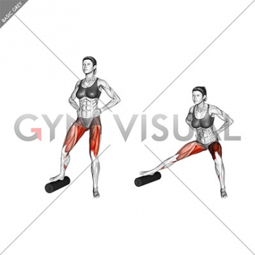 Split Lateral Squat with Roll