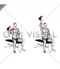 Kettlebell Seated One Arm Military Press