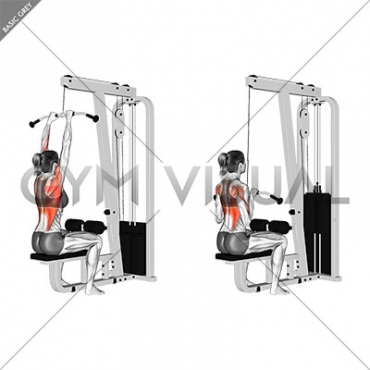 Cable Close-Grip Front Lat Pulldown (female)