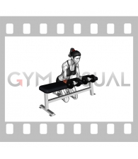 Dumbbell Over Bench Wrist Curl (female)