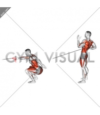 Band Squat with Single Arm Row