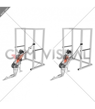 Band Kneeling One Arm Pulldown (female)