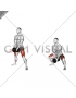 Dumbbell Bar Grip Sumo Squat (male)