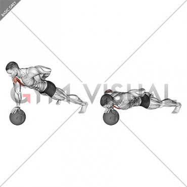 Single Arm Push-Up on Medicine Ball (male)