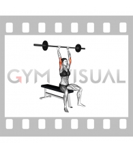 Barbell Seated Overhead Triceps Extension (female)