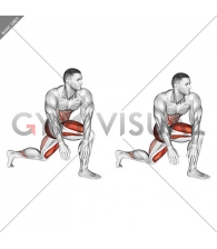 Crossover Kneeling Hip Flexor Stretch (male)