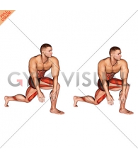 Crossover Kneeling Hip Flexor Stretch (male)